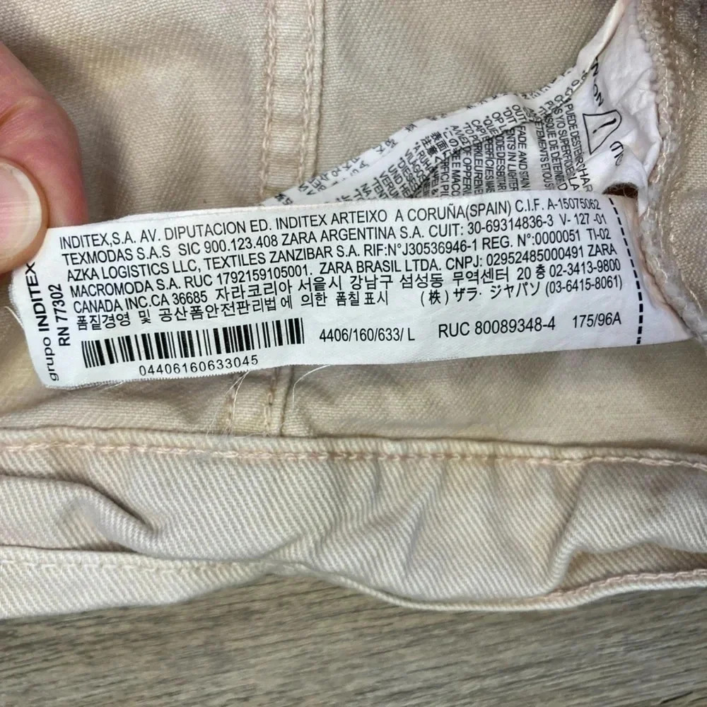 Zara Z1975  Denim Jacket | Light Pink | Size L - Picture 7 of 9